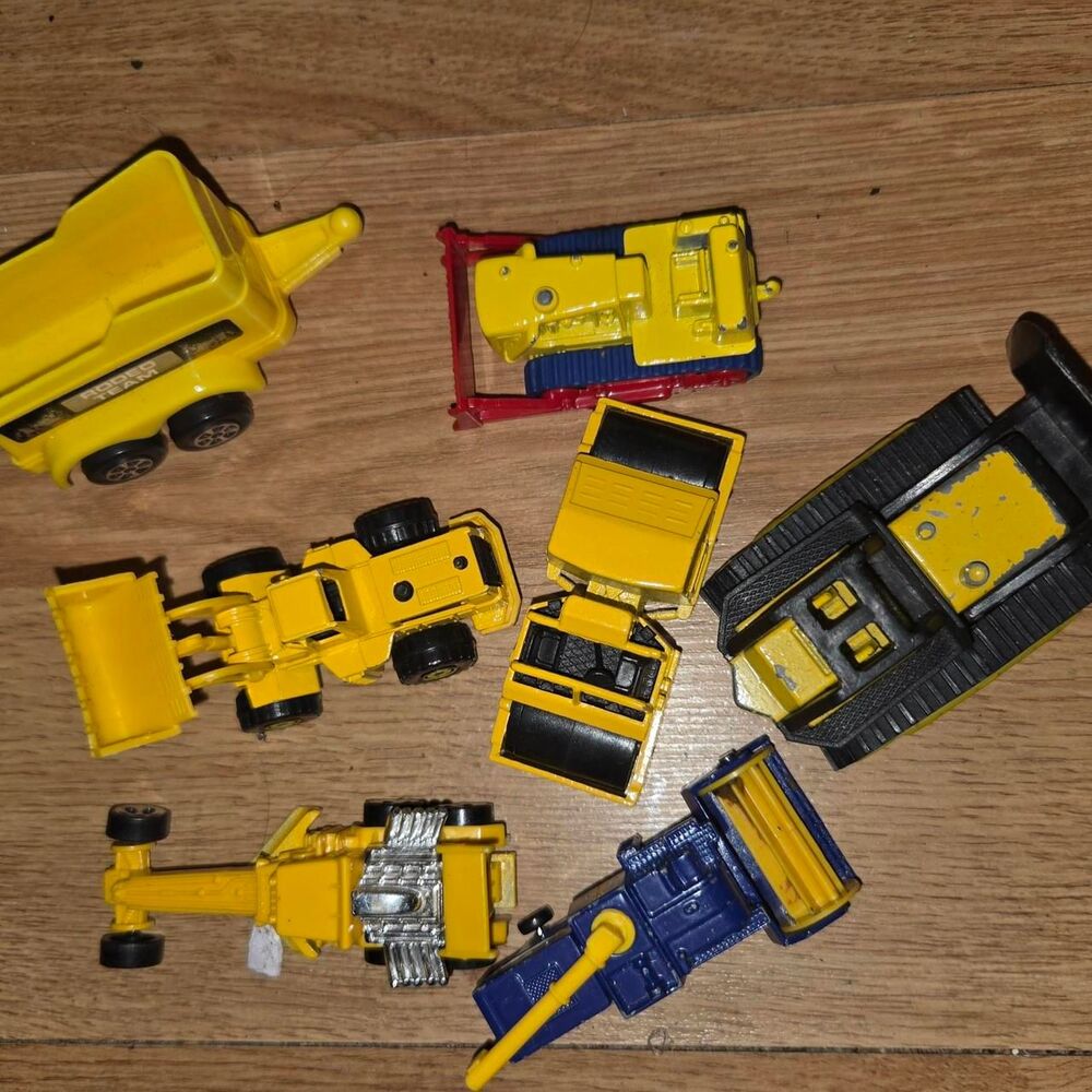 Vtg Diecast Vehicle Lot  7 Hot Wheels Matchbox Tonka Construction retro kidcore